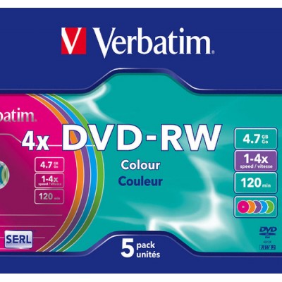 VERBATIM 43563 DVD-RW 4,7GB SLIM 5PZ SLIM CASE