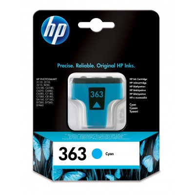 HP 363 CYAN INK CARTRIDGE