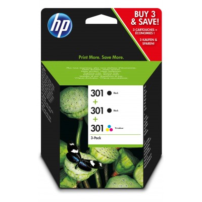 HP 301 INK CARTRIDGE BLACK AND TRI-COLOUR STANDARD CAPACITY