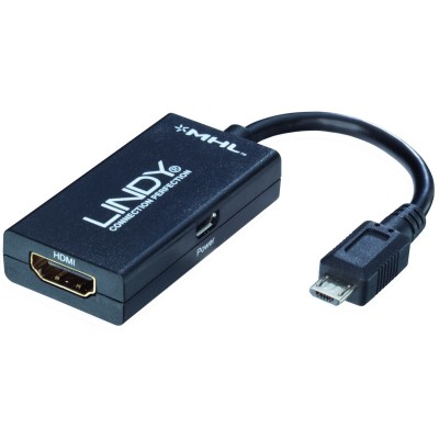 ADATTATORE MHL A HDMI  0 1M  USB MICROB   HDMI F