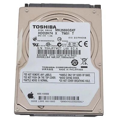 HARD DISK 250GB TOSHIBA SATA 2,5" REFURBISHED