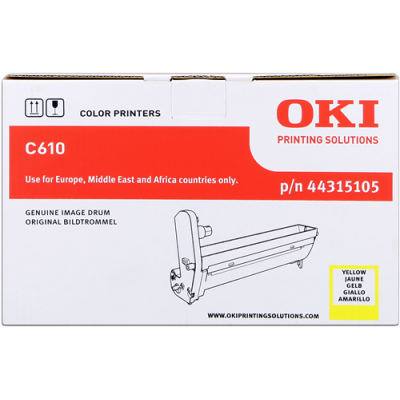 OKI C610 DRUM CARTRIDGE YELLOW STANDARD CAPACITY 20.000 PAGES 1-PACK