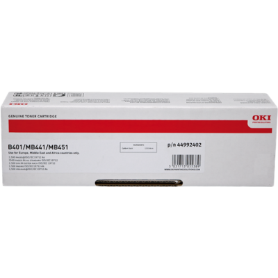 OKI MB441 TONER CARTRIDGE BLACK HIGH CAPACITY 2.500 PAGES 1-PACK