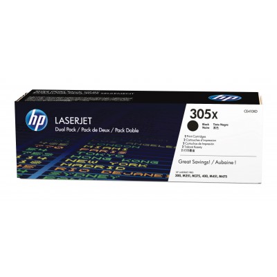 HP 305X BLK DUAL PACK LJ TONER CARTRIDGE