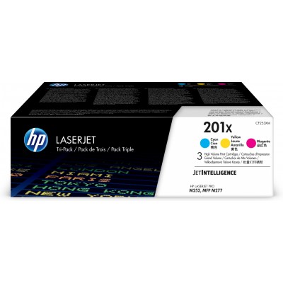 HP 201X CYM TRI-PACK LJ TONER CARTRIDGE