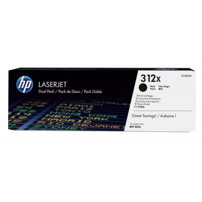 HP 312X BLK DUAL PACK LJ TONER CARTRIDGE