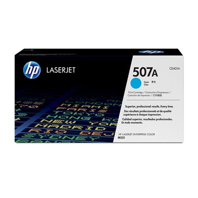 HP 507A CYAN LASERJET TONER CARTRIDGE