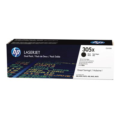 HP 305X BLK DUAL PACK LJ TONER CARTRIDGE