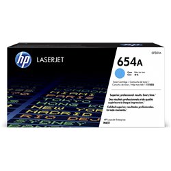 HP 654A CYAN LASERJET TONER CARTRIDGE