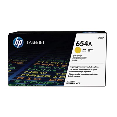 HP 654A YELLOW LASERJET TONER CARTRIDGE