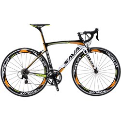  Bici da Corsa in Carbonio,Warwind3.0 700C / 18 velocita'/ 54cm/ black orange