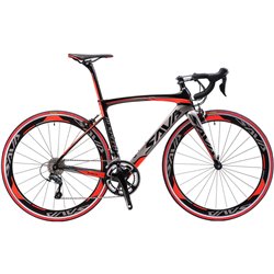  Bici da Corsa in Carbonio,Warwind5.0 700C / 22 velocita'/ 48cm/ grey red