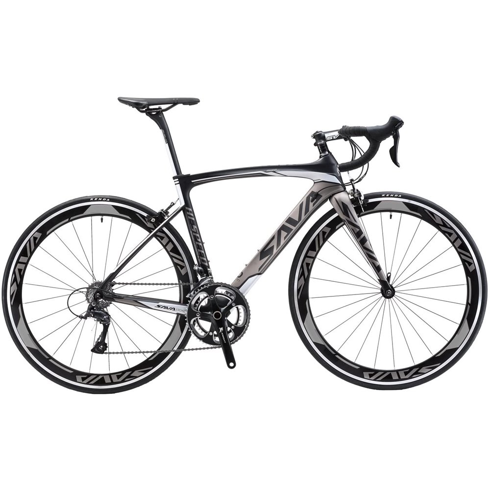  Bici da Corsa in Carbonio,Warwind5.0 700C / 22 velocita'/ 50cm/ black grey