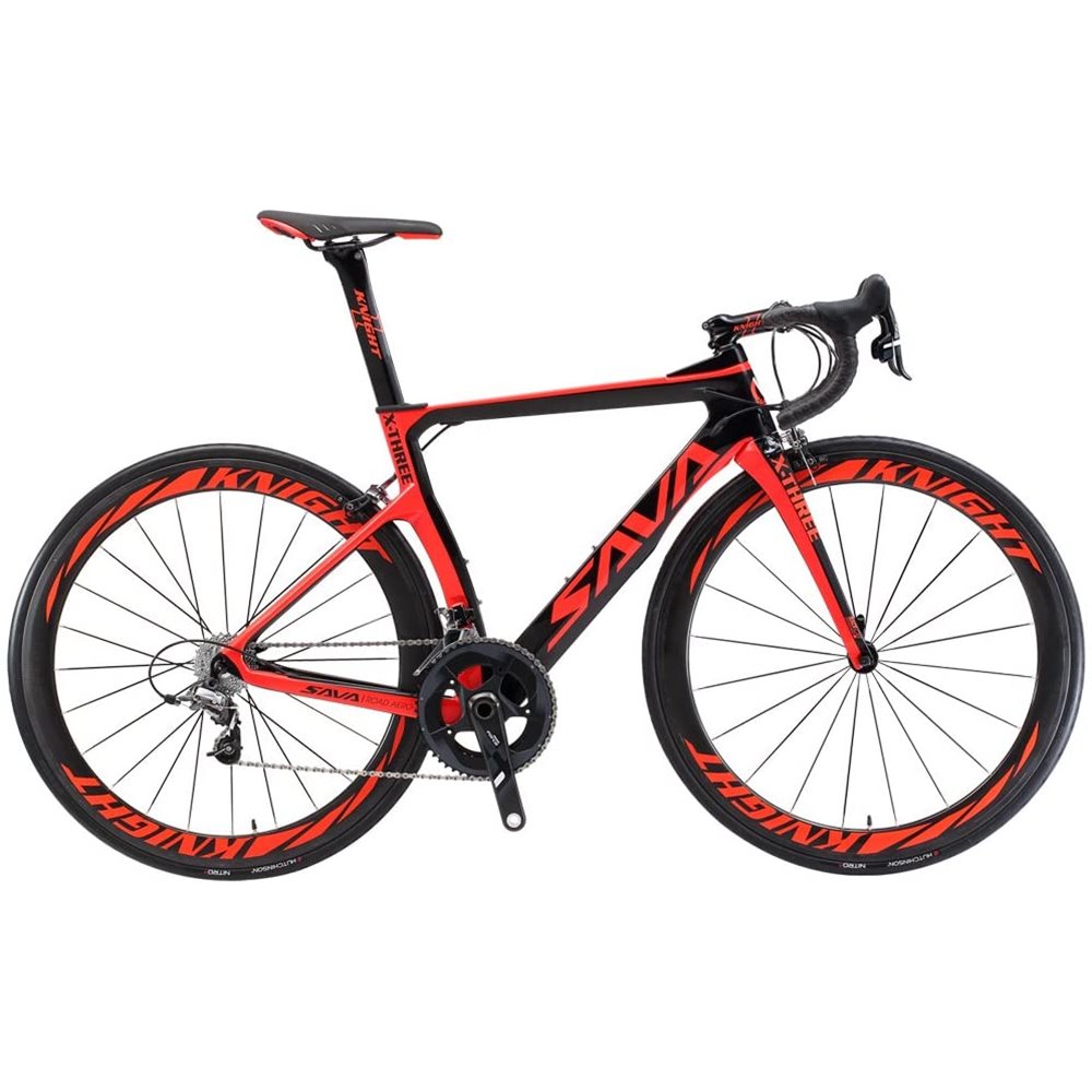 Bici da Corsa in Carbonio Phantom3.0 700C / 22 velocita'/ 52cm/ black red