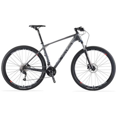 Mountain bike in fibra di carbonio, MTB 26"/ 27 velocità / M2000 / black grey