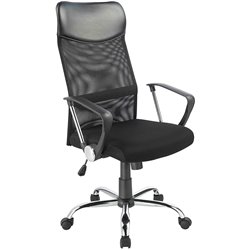 Sedia ergonomica da ufficio Naomi, in rete traspirante, schienale alto, altezza regolabile per computer, imbottita e girevole 